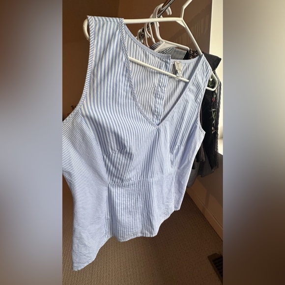 Tristan Blue and White Striped Tank Top - Picture 14 of 14